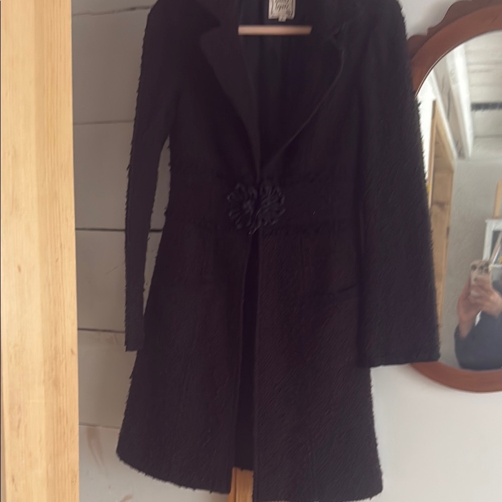nanette lepore coat brown/black medium - Picture 3 of 8